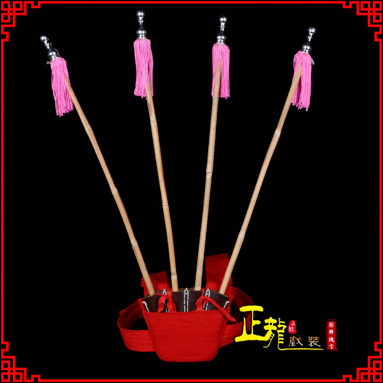 宁强戏装戏曲用品靠旗男女大靠 靠板 正宗牛皮旗杆旗架