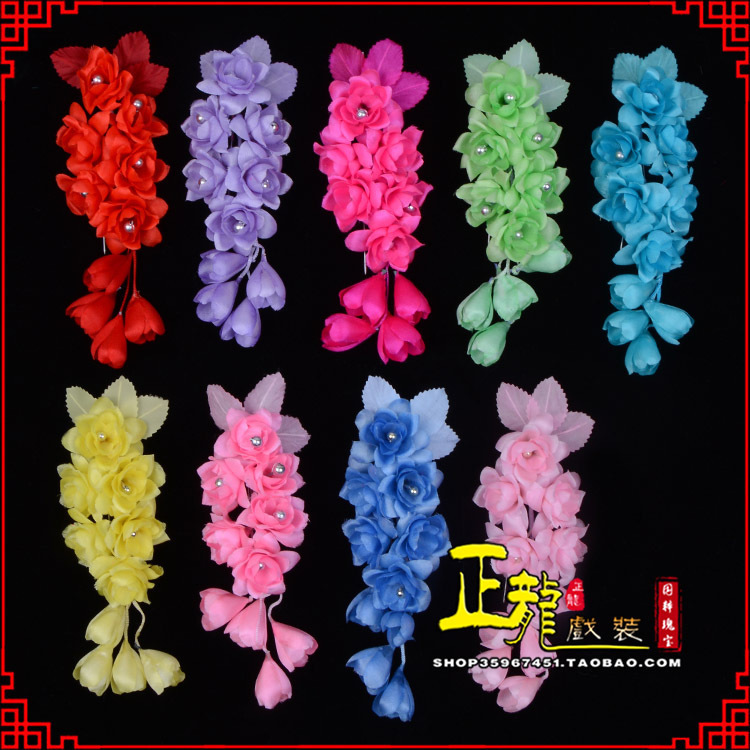 宁强鬓花头饰小花头花 真丝绢花